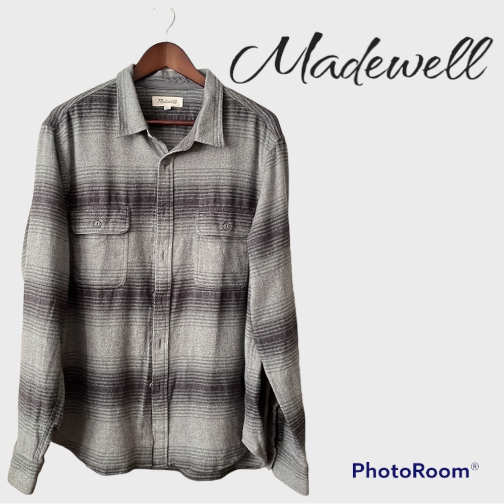 Madewell mens flannel button up shirt XL
